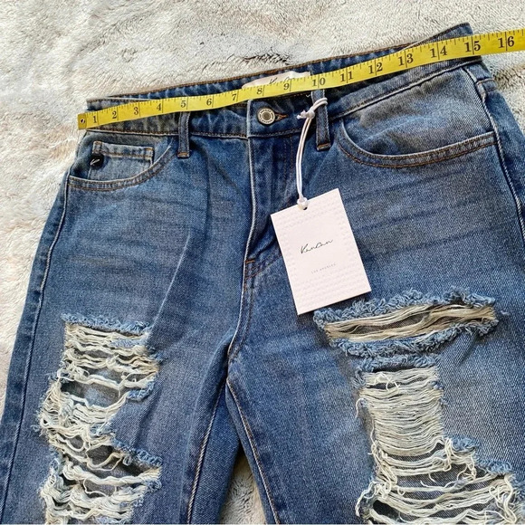 KanCan Ripped Denim Jean Shorts - Picture 7 of 9